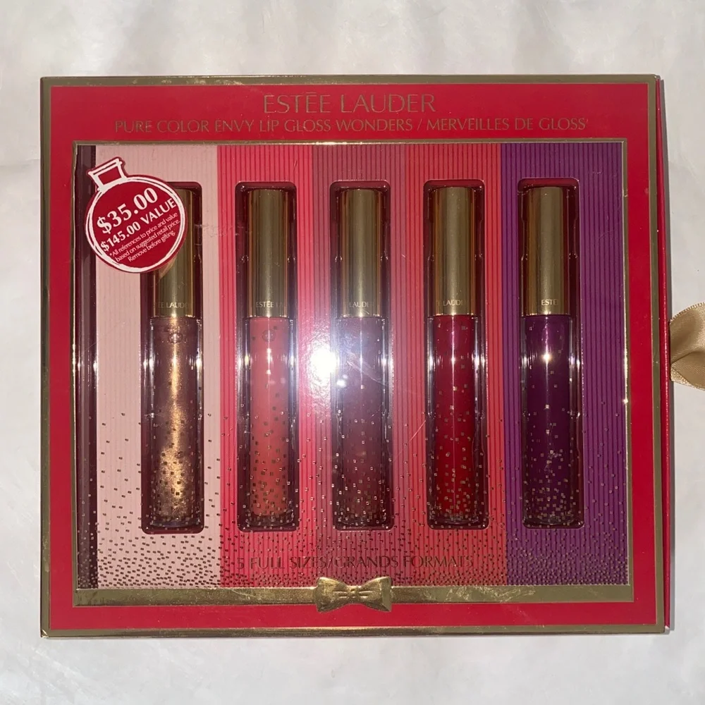 ESTEE LAUDER 5p Pure Color Envy Lip Gloss Wonders Set $145 Value